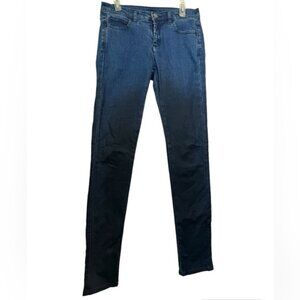 Maison Margiela MM6 Gradient ColorBlock Jeans Cotton Stretch Slim Zip Pockets 36